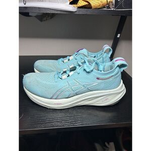 Asics Gel Nimbus 26 Running Shoes Women’s Sz 9 Blue Athletic Trainers